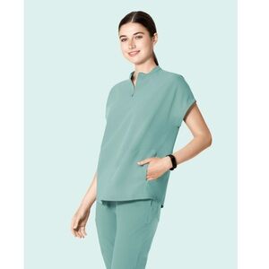 Mandala Tourmaline Mandarin Dolman Scrub Top